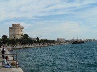 Thessaloniki, tengerpart a Fehér toronnyal
