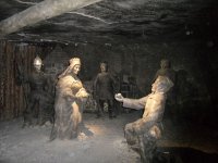 Wieliczka, szoborcsoport a sóbányában